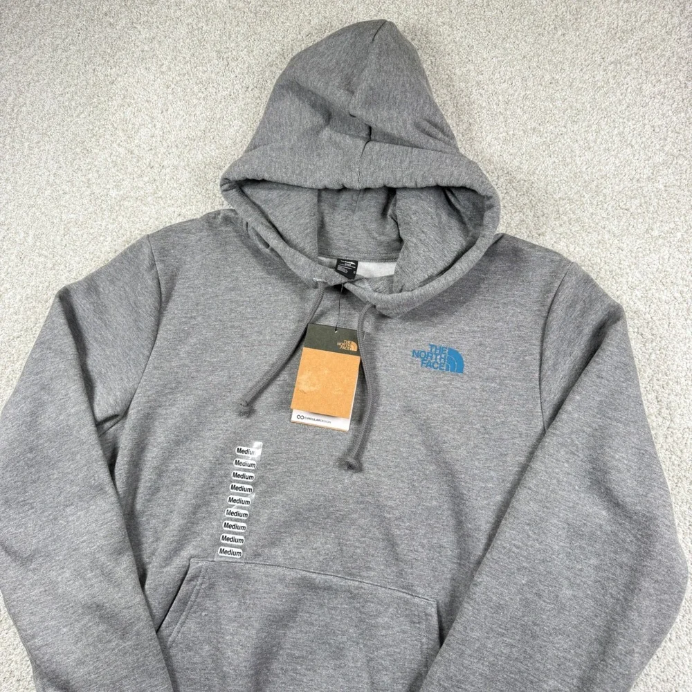 The North Face Hoodie Men Medium Grey M EVO TRAVEL-CLD HD Graphic Pullover